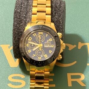 Invicta Speedway Men’s Automatic Watch Gold/Blue – Model 10937 (New)
